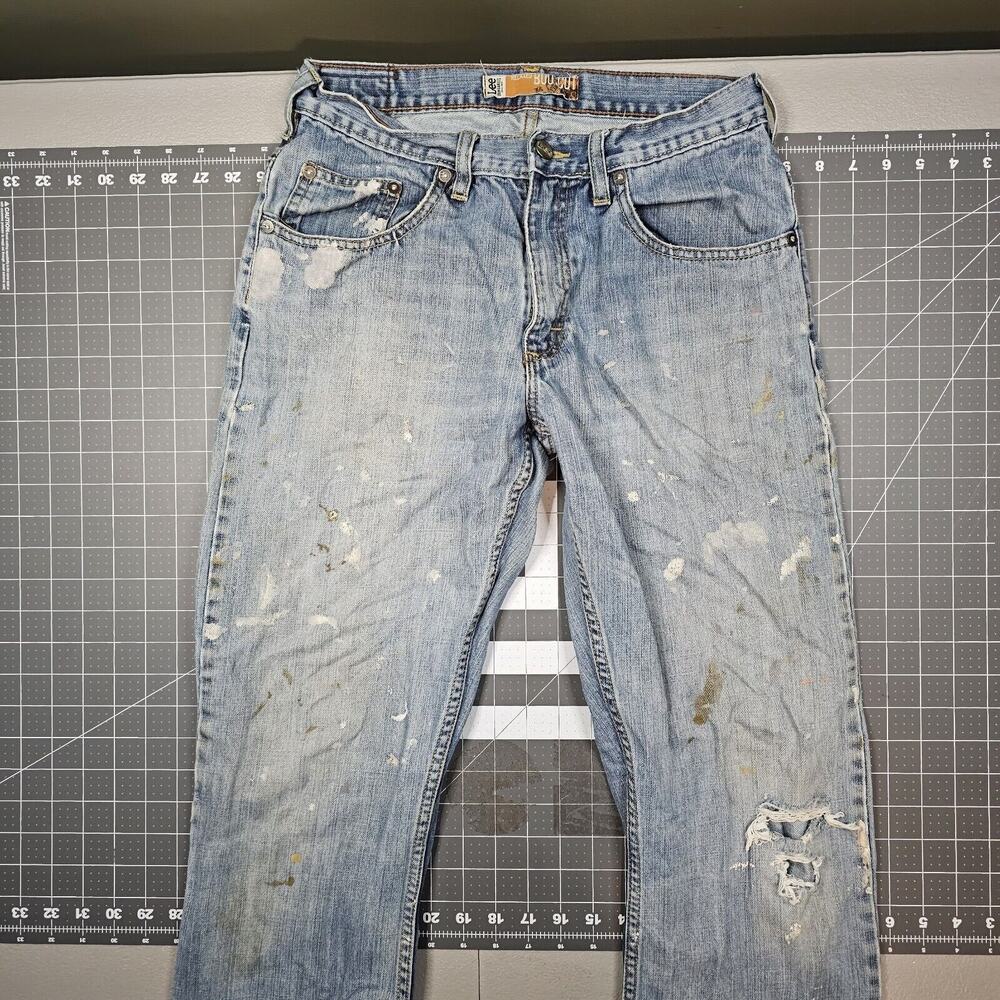 Lee Jeans Mens 29x32 Bootcut Thrashed Grunge 90s y2k Western Cowboy